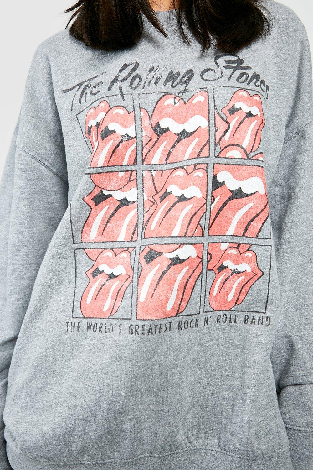 The Rolling Stones Band License Oversized Sweater boohoo UK